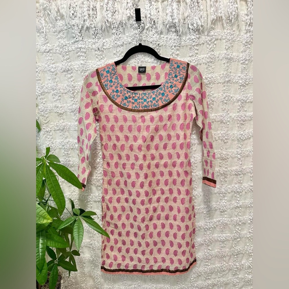 Soch Kurta Tunic embroidered tunic kurta Indian kurta small